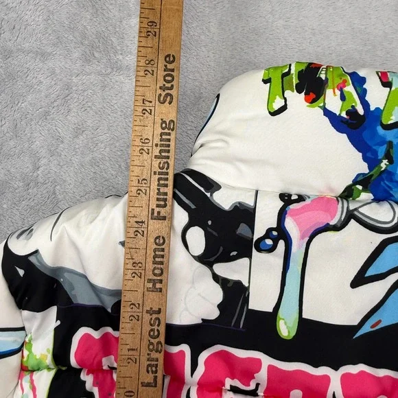 AOP Sugarhill Blizzard Psycho Puffer Jacket Mens Small Streetwear All Over Print
